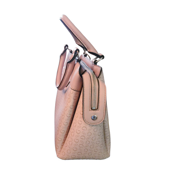 GUESS Tote Bag Handbag Classic Logo Print peach with coin purse - Picture 4 of 10